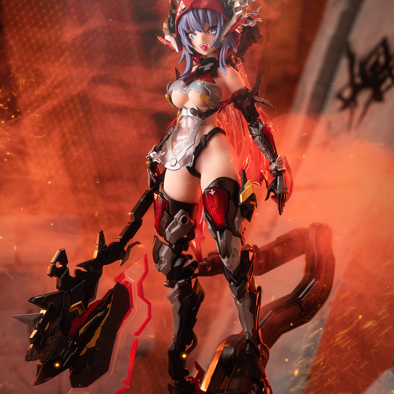 AniMester Nuclear Gold Reconstruction Thunderbolt Squad Barbera Red Seamless Soft Body Mecha Girl Action Figure