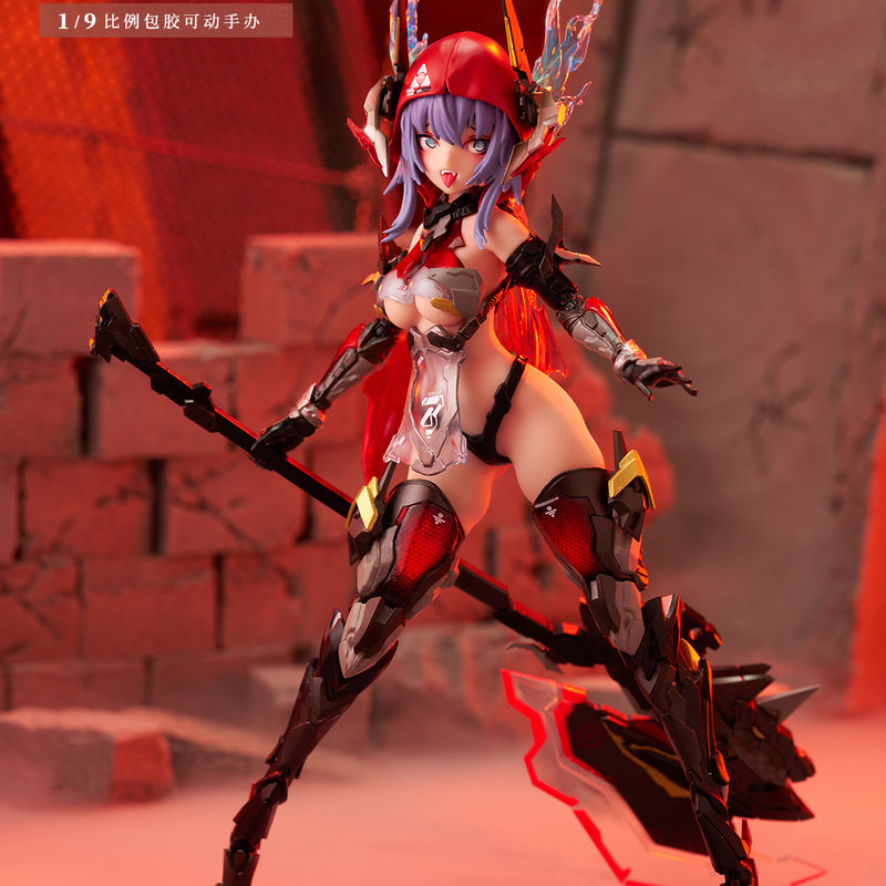 AniMester Nuclear Gold Reconstruction Thunderbolt Squad Barbera Red Seamless Soft Body Mecha Girl Action Figure
