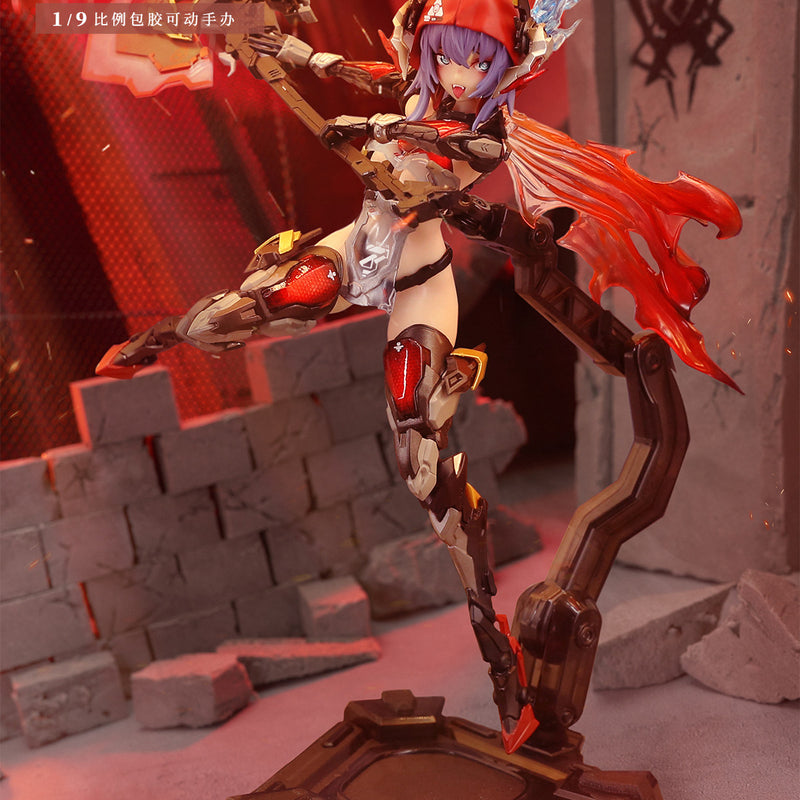 AniMester Nuclear Gold Reconstruction Thunderbolt Squad Barbera Red Seamless Soft Body Mecha Girl Action Figure