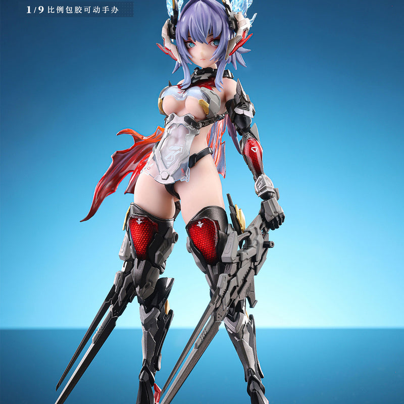 AniMester Nuclear Gold Reconstruction Thunderbolt Squad Barbera Red Seamless Soft Body Mecha Girl Action Figure