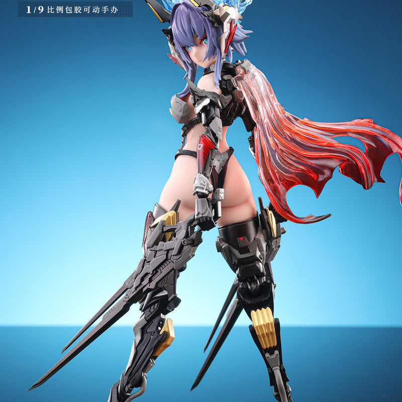AniMester Nuclear Gold Reconstruction Thunderbolt Squad Barbera Red Seamless Soft Body Mecha Girl Action Figure