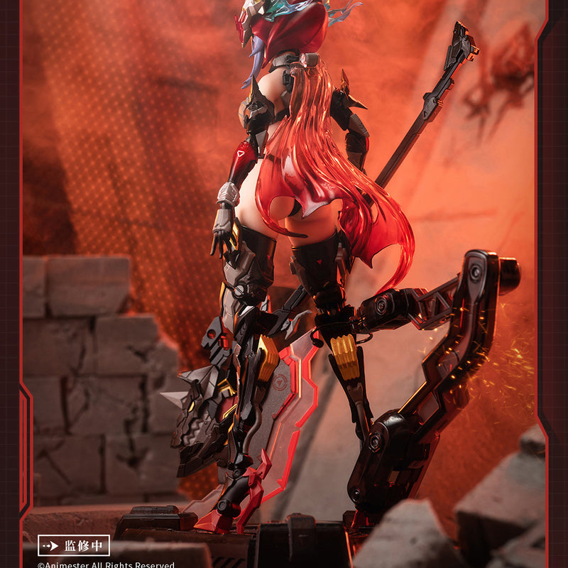 AniMester Nuclear Gold Reconstruction Thunderbolt Squad Barbera Red Seamless Soft Body Mecha Girl Action Figure