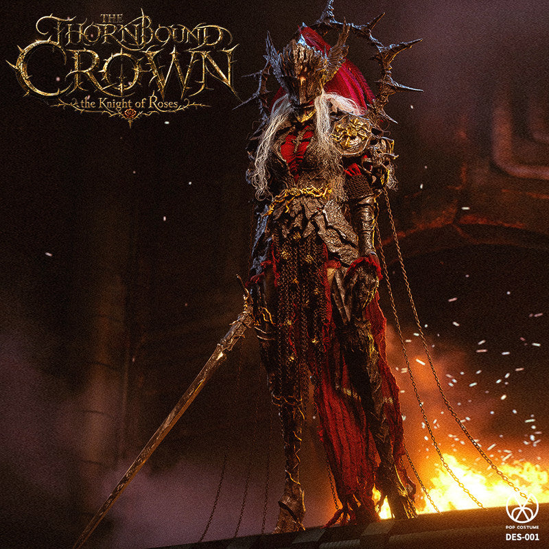 POPCOSTUME Limited Edition 1/6 Scale Rose Knight: Thorn-Covered Crown, Full Copper Armor