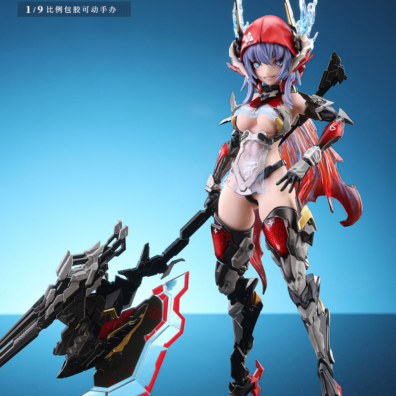 AniMester Nuclear Gold Reconstruction Thunderbolt Squad Barbera Red Seamless Soft Body Mecha Girl Action Figure