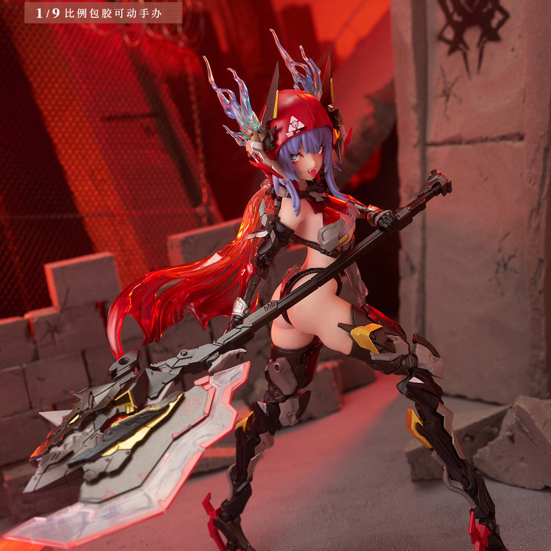 AniMester Nuclear Gold Reconstruction Thunderbolt Squad Barbera Red Seamless Soft Body Mecha Girl Action Figure