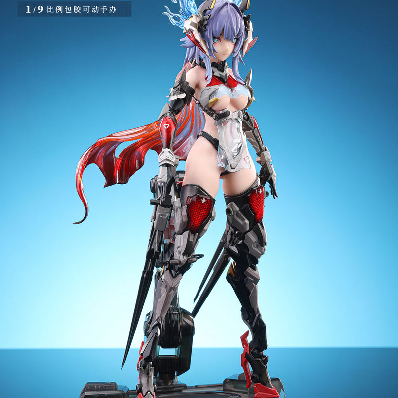 AniMester Nuclear Gold Reconstruction Thunderbolt Squad Barbera Red Seamless Soft Body Mecha Girl Action Figure
