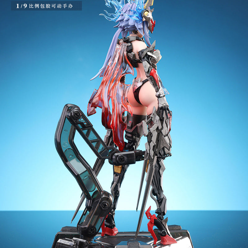 AniMester Nuclear Gold Reconstruction Thunderbolt Squad Barbera Red Seamless Soft Body Mecha Girl Action Figure
