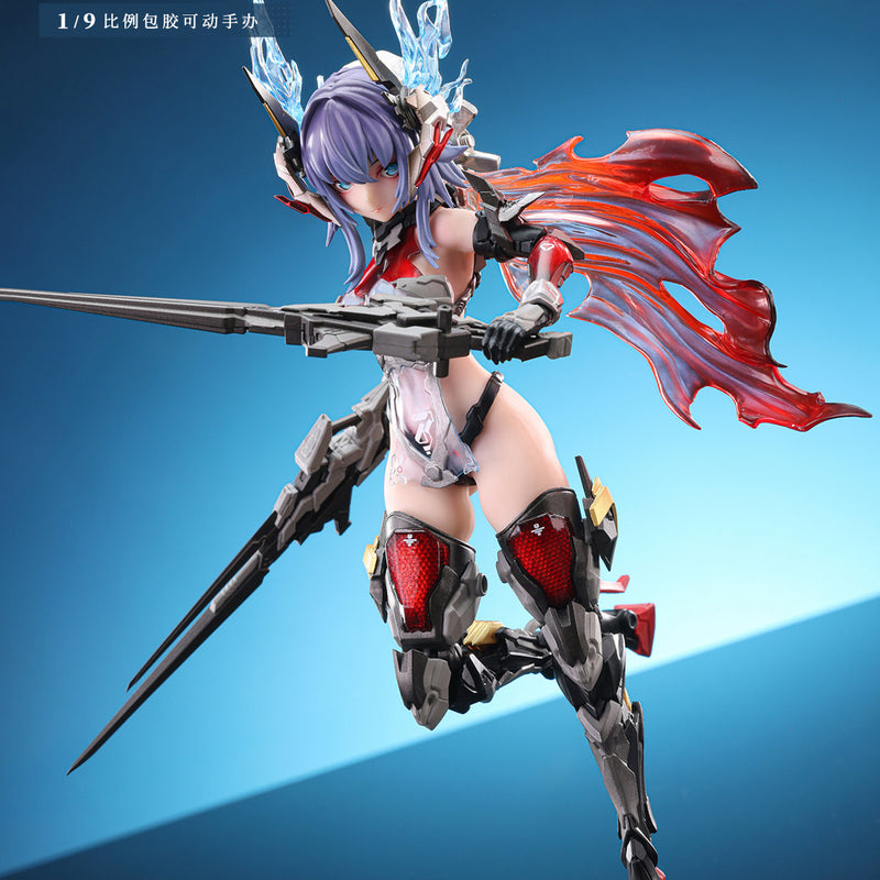 AniMester Nuclear Gold Reconstruction Thunderbolt Squad Barbera Red Seamless Soft Body Mecha Girl Action Figure
